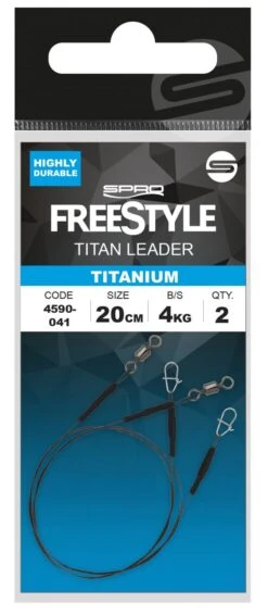 Spro Freestyle Titan Titanium Leader 30cm 0,24mm/4kg -Hengels Winkel 5eea2526b02dd5be