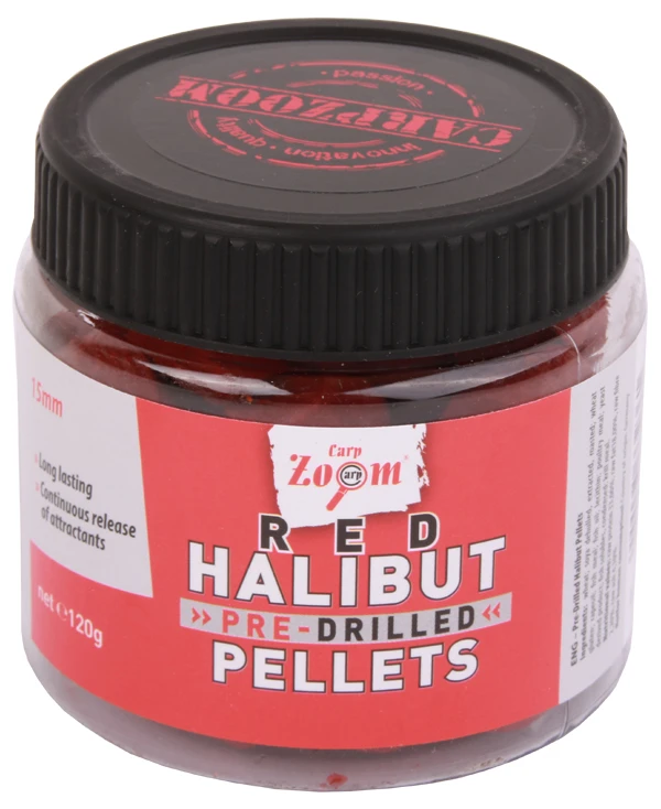 Carp Zoom Pre-Drilled Red Halibut Pellets, 8mm, 120g 4 Carp Zoom Pre-Drilled Red Halibut Pellets, 8mm, 120g - Afbeelding 2