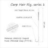 Life Orange Carp Hair Rigs, (25lb, Hook #4, Series 1), 3pcs -Hengels Winkel fe6b7d84b0a4d4c6